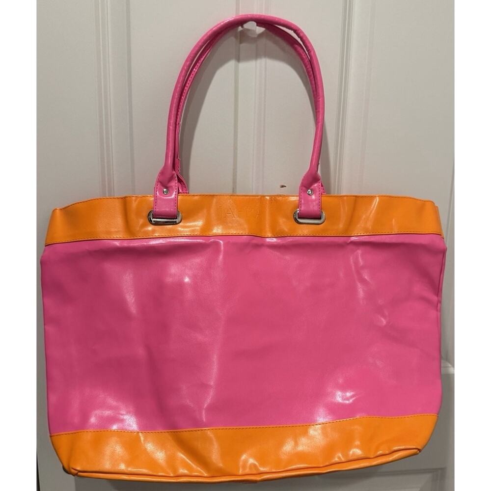 JAFRA Pink Orange Oversized Tote Bag Large Shopper Beach Travel Carryall NEW